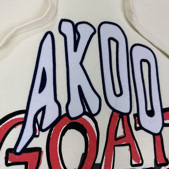 AKOO Goat Hoodie Mens Streetwear Hooded Pullover Embroidered Printed Design XL - Picture 4 of 9